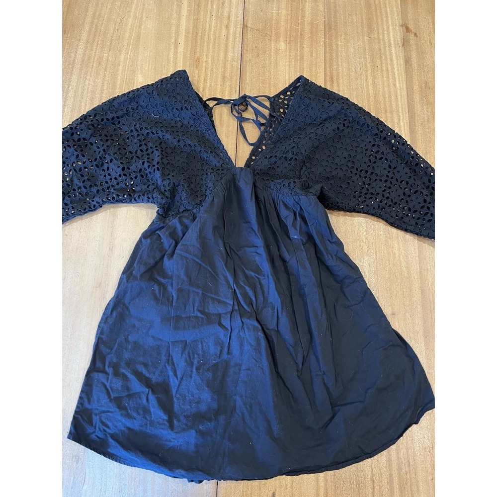 O'Neill Swim Cover-Up Womens Knit  Small S‎ Black Mesh Beach Vacation